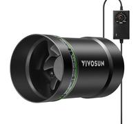 VIVOSUN ventilateur en ligne 100 mm avec régulateur de vitesse 221 m³/h silencieux moteur EC ventilation HVAC pour tente de culture cave garage salle de bain cuisine grenier imprimante 3D