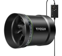 VIVOSUN ventilateur en ligne 150 mm avec régulateur de vitesse 587 m³/h silencieux moteur EC ventilation HVAC pour tente de culture cave garage salle de bain cuisine grenier imprimante 3D