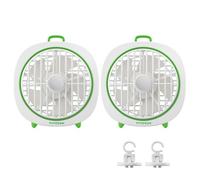 VIVOSUN Ventilateurs à Pince Oscillants AeroWave D4 10cm pour Culture Lot de 2, 3 Vitesses, Flux d'Air Puissant et Silencieux, Angle Réglable, Blanc