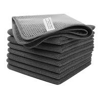 VIVOTE Chiffon nettoyant Microfibre,Super Absorbant Torchons de Cuisine,Serviettes de Cuisine Douce et Lavable,Torchons de Nettoyage Réutilisable,pour Maison, Cuisine,Lot de 8, 30cmx30cm (Gris)