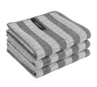 VIVOTE Lot de 3 torchons de cuisine en microfibre en fibre de bambou, doux, absorbants, style unique, 40 x 60 cm, gris