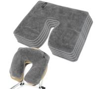 VIVOTE Lot de 5 housses de berceau ultra douces en forme de U en microfibre pour lits et chaises de massage, pour salon de beauté, spa et salon de beauté, gris