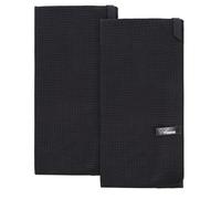 VIVOTE Microfibres torchons Super torchons Noir Absorbant Non Pelucheux sans Rayures Construction gaufrée Grand torchon 50 x 70 cm 2pcs Noir
