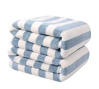 VIVOTE Serviette de Bain en Microfibre Serviette de Sport Séchage Rapide Doux Super Durable Super Absorbant Utilisation Polyvalente pour Le Sport Voyage Fitness Yoga 27,5 "X55 Bleu Lot de 2