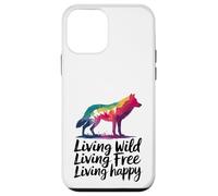 Vivre à l'état sauvage Vivre en toute liberté Loup heureux Coque pour iPhone 12 mini
