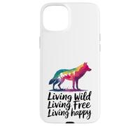 Vivre à l'état sauvage Vivre en toute liberté Loup heureux Coque pour iPhone 15 Plus