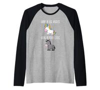 Vivre à Los Angeles Angeleno Pride California Unicorn Love Manche Raglan