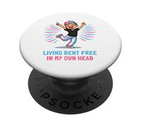 Vivre à louer Gratuitement dans sa Propre tête Trans Pride Month LGBTQ PopSockets PopGrip Adhésif