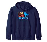 Vivre Aimer Patiner Motivation pour Fans De Glace Sweat à Capuche