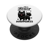 Vivre au mieux avec Schipperke PopSockets PopGrip Adhésif