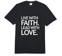 Vivre avec Foi Diriger avec Amour Un croyant inspirant Comfort Colors Adult Heavyweight T-Shirt