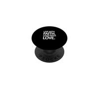 Vivre avec Foi Diriger avec Amour Un croyant inspirant PopSockets PopGrip Adhésif