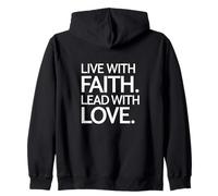 Vivre avec Foi Diriger avec Amour Un croyant inspirant Sweat à Capuche