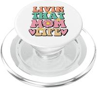 Vivre Cette Vie de Maman avec Un Dicton Amusant : Maman, fête des mères PopSockets PopGrip pour MagSafe