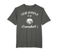 Vivre D'Amour Et De Camembert Humour Adore Le Fromage T-Shirt