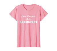 Vivre d'amour et de Roquefort T-Shirt, Femme, Rose, XS