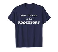 Vivre d'amour et de Roquefort T-Shirt, Homme, Bleu Marine, 6XL
