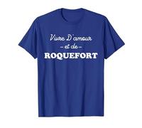 Vivre d'amour et de Roquefort T-Shirt, Homme, Bleu Royal, S