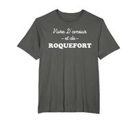 Vivre d'amour et de Roquefort T-Shirt, Homme Grandes Tailles, Asphalte, 4X Tall