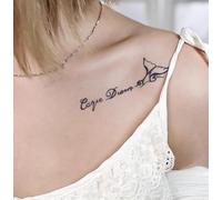 Vivre dans le moment présent Herbal Juice Tattoo sticker clavicule féminine imperméable à l'eau et anti - frottement semi - permanent