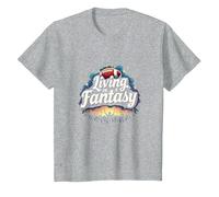 Vivre dans Le rêve d'un Fan de Fantasy Football T-Shirt, Enfant, Gris Chiné, 2 Ans