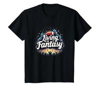 Vivre dans Le rêve d'un Fan de Fantasy Football T-Shirt, Enfant, Noir, 2 Ans
