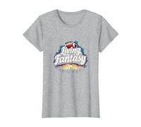 Vivre dans Le rêve d'un Fan de Fantasy Football T-Shirt, Femme, Gris Chiné, L