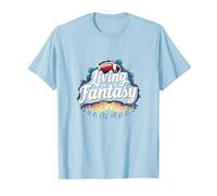 Vivre dans Le rêve d'un Fan de Fantasy Football T-Shirt, Homme, Bleu Céleste, 3XL