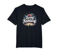 Vivre dans Le rêve d'un Fan de Fantasy Football T-Shirt, Homme Grandes Tailles, Noir, 3X Tall