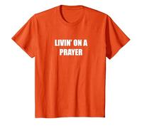 Vivre dans Une prière T-Shirt, Enfant, Orange, 8 Ans