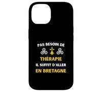 Vivre en Bretagne thérapie Humour Breton Coque pour iPhone 14