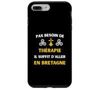 Vivre en Bretagne thérapie Humour Breton Coque pour iPhone 7 Plus/8 Plus