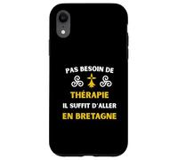 Vivre en Bretagne thérapie Humour Breton Coque pour iPhone XR