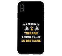 Vivre en Bretagne thérapie Humour Breton Coque pour iPhone XS Max