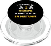 Vivre en Bretagne thérapie Humour Breton PopSockets PopGrip pour MagSafe