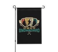 Vivre Et Mourir Pour Le Snowboard Drapeau De Cour Durable Drapeaux De Jardin Double Face Drapeau De Jardin Pour Dortoirs Fêtes Plage 30X45cm