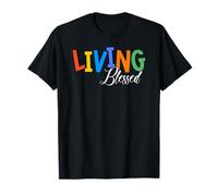Vivre Jésus béni Chrétien Religieux Croyant adorateur T-Shirt