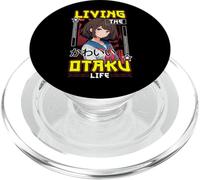 Vivre la Vie d'Otaku Anime Kawaii Amoureux de l'anime Chibi Manga PopSockets PopGrip pour MagSafe