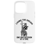 Vivre le rêve une mauvaise décision à la girafe drôle Coque pour iPhone 15 Pro Max