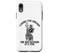Vivre le rêve une mauvaise décision à la girafe drôle Coque pour iPhone XR