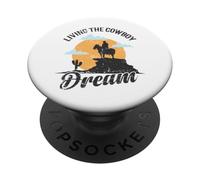 Vivre Le rodéo de Cowboy Dream PopSockets PopGrip Adhésif