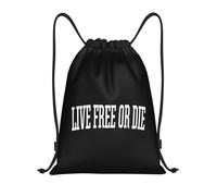 Vivre Libre Ou Mourir Sac À Dos À Cordon Réglable Sac À Dos avec Cordon Unisexe Natation Sac Cordon De Sport pour Plage Vacances Salle 39X46Cm