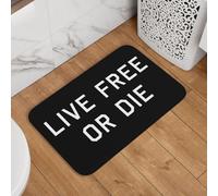 Vivre Libre Ou Mourir Tapis De Bain Lavable en Machine Paillasson D'Entree Doux Welcome Paillassons pour Baignoire Cuisine Porte 40X60Cm
