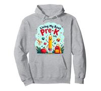 Vivre ma Meilleure Vie pré-Maternelle : L'Aventure Scolaire Joyeuse Commence Sweat à Capuche, Unisexe pour Adultes, Gris Chiné, XL