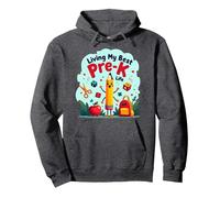 Vivre ma Meilleure Vie pré-Maternelle : L'Aventure Scolaire Joyeuse Commence Sweat à Capuche, Unisexe pour Adultes, Chiné Foncé, XL