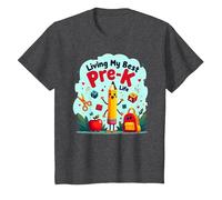 Vivre ma Meilleure Vie pré-Maternelle : L'Aventure Scolaire Joyeuse Commence T-Shirt, Enfant, Chiné Foncé, 8 Ans