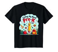 Vivre ma Meilleure Vie pré-Maternelle : L'Aventure Scolaire Joyeuse Commence T-Shirt, Enfant, Noir, 4 Ans