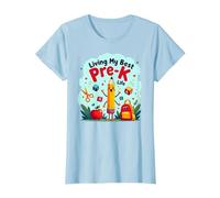 Vivre ma Meilleure Vie pré-Maternelle : L'Aventure Scolaire Joyeuse Commence T-Shirt, Femme, Bleu Céleste, XXL
