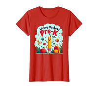 Vivre ma Meilleure Vie pré-Maternelle : L'Aventure Scolaire Joyeuse Commence T-Shirt, Femme, Rouge, XL