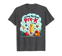 Vivre ma Meilleure Vie pré-Maternelle : L'Aventure Scolaire Joyeuse Commence T-Shirt, Homme, Chiné Foncé, M